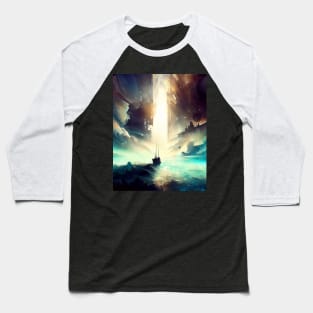 Ship Travel in another dimension world abstract Baseball T-Shirt